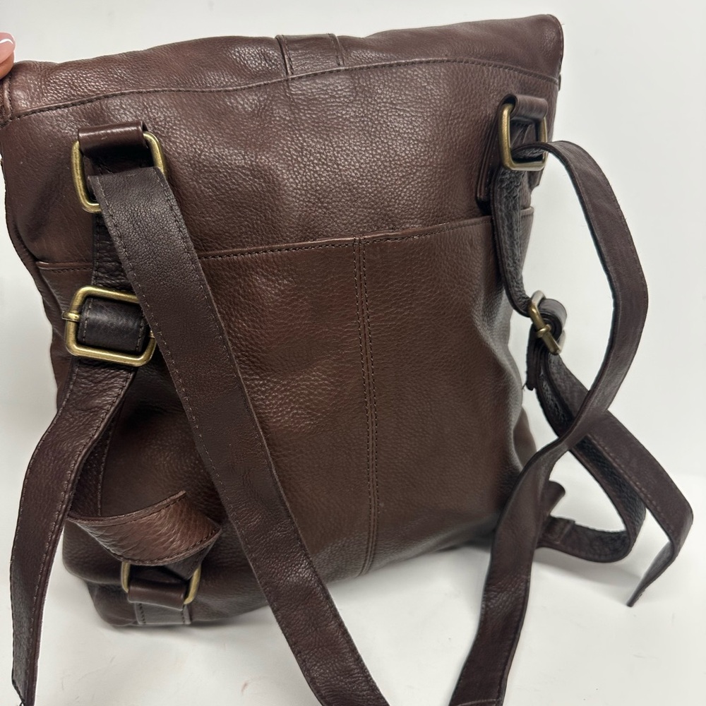 FATFACE Brown Mia Multifunctional Leather Backpack - Picture 4 of 10